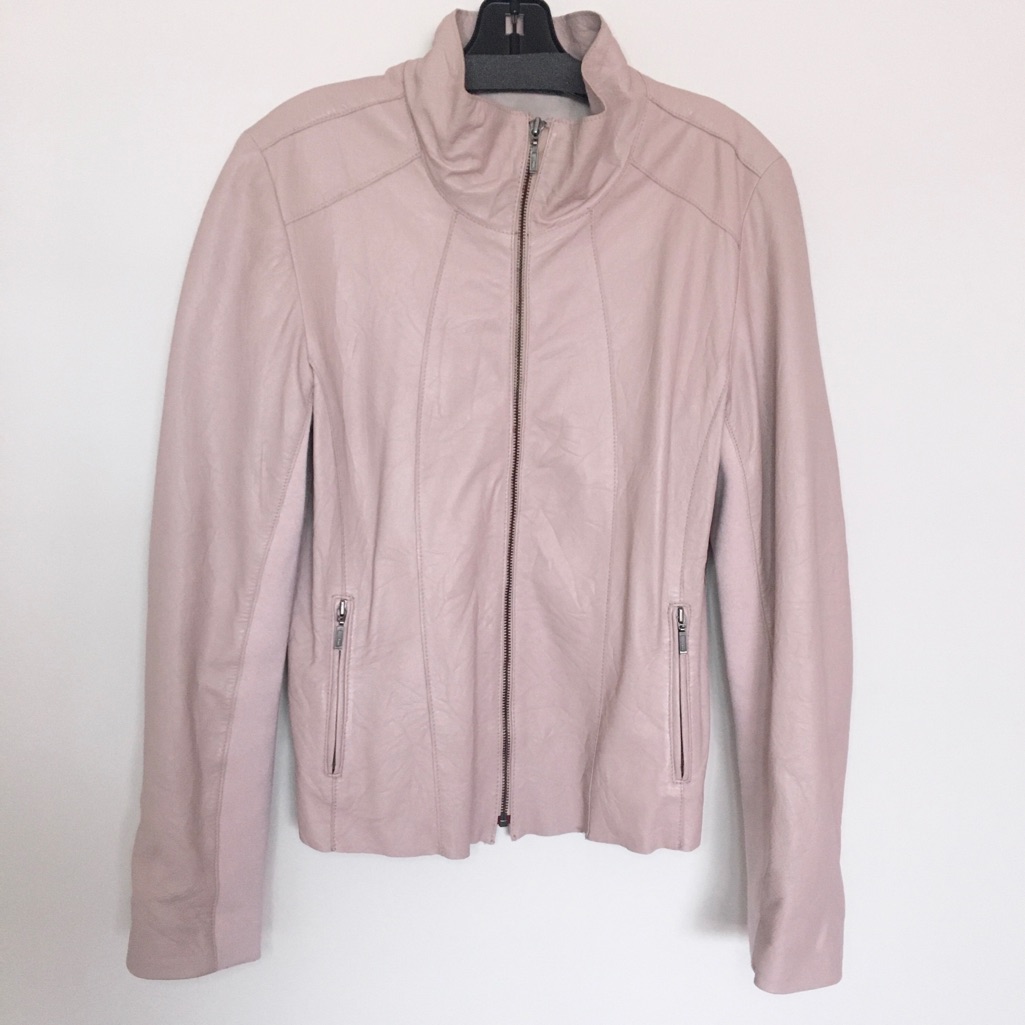Cigno Nero Pink Leather Jacket Size 42